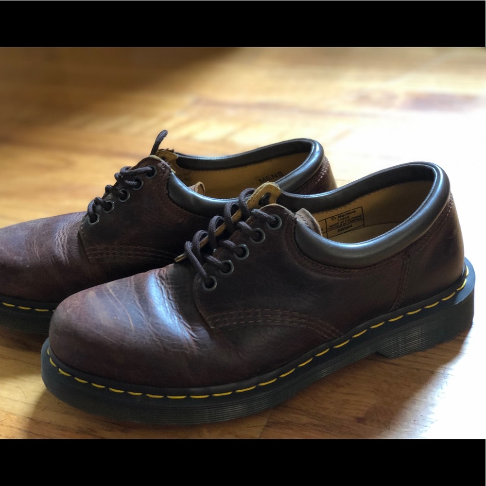 Dr Doc Martens Brown leather Lace-up Oxfords